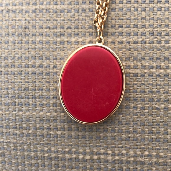 NWOT Carolina Herrera red/gold necklace - Picture 2 of 5